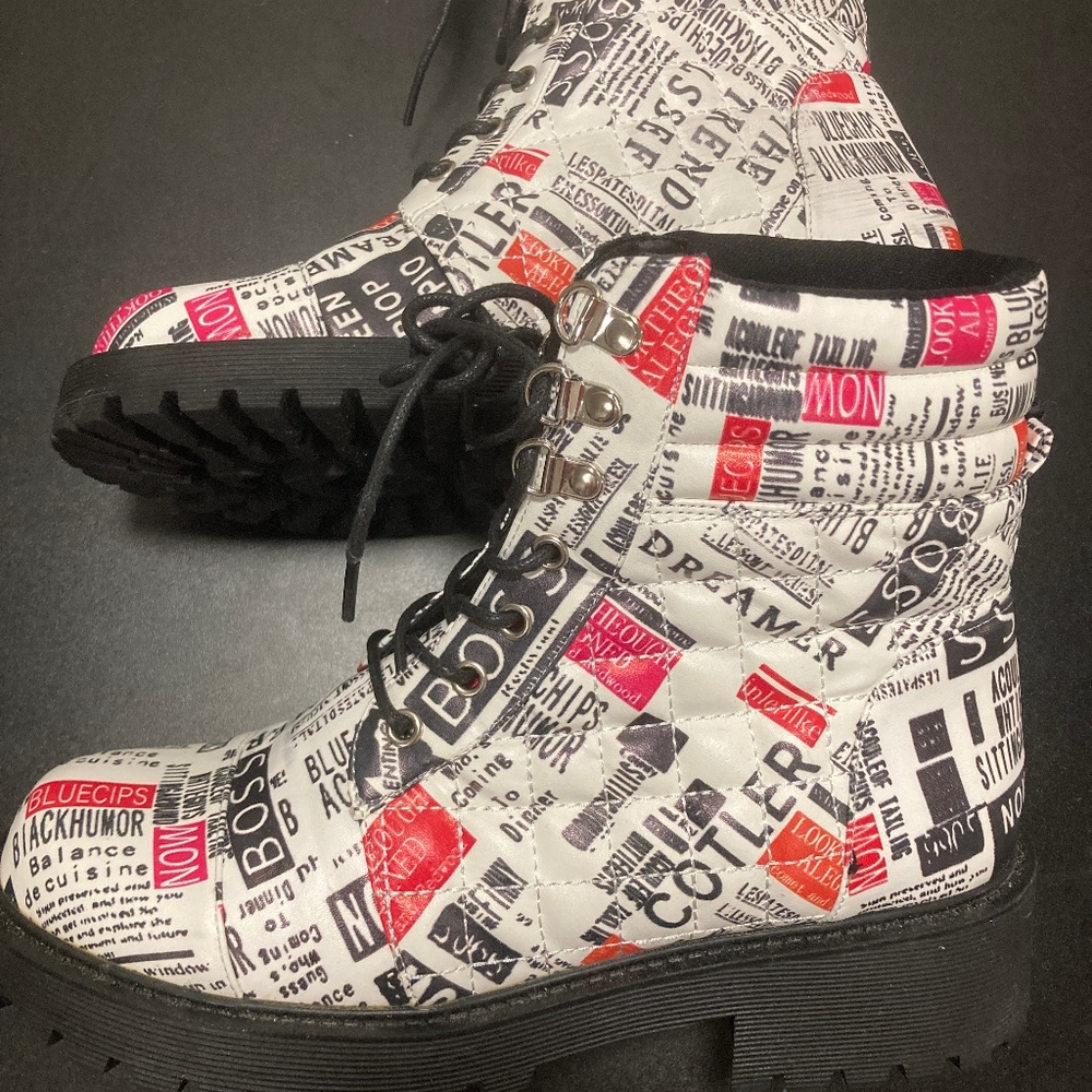 Printed boots